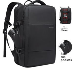 BANGE Male College Student Computer Backpack (Option: Black Upgrade-16 Inch)