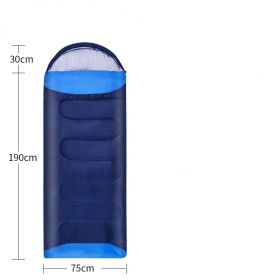 Anti Kick Quilt Portable Outdoor Sleeping Bag (Option: Blue-1350g)