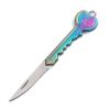 OK Foldable Knife Key Chain Mini Pocket Knife Box Cutter Keychain Pendant Color Handle Decoration