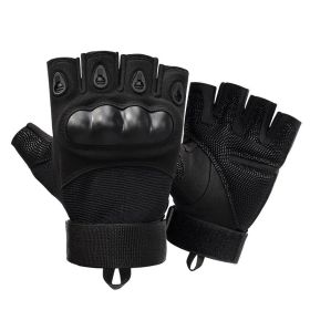 Tactical Military Gloves Shooting Gloves Touch Design Sports Protective Fitness Motorcycle Hunting Full Finger Hiking Gloves (Color: Black 2, size: M)