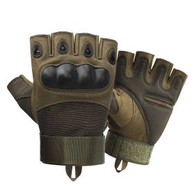 Tactical Military Gloves Shooting Gloves Touch Design Sports Protective Fitness Motorcycle Hunting Full Finger Hiking Gloves (Color: Army green 2, size: M)