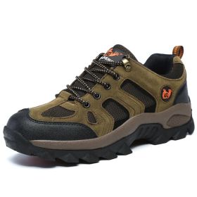 Waterproof Mens Hiking Sneakers Mountain Climbing Shoes Men Outdoor Trekking Sport Shoes Men Non-Slip Hunting Trekking Boots (Color: Dark Grey, size: 42)