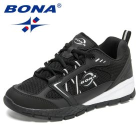 BONA 2022 New Designers Hiking Shoes Leather Wear-resistant Shoe Men Sports Trekking Walking Hunting Jogging Sneakers Mansculino (Color: Charcoal grey S gray, size: 9)