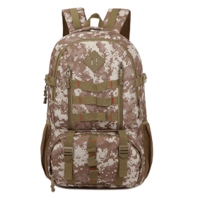 Camouflage Travel Backpack Outdoor Camping Mountaineering Bag (Color: Camo Sand, Type: Mountaineering Bag)