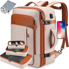 Travel Backpack Large Capacity For Men And Women (Color: Beige)