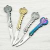 OK Foldable Knife Key Chain Mini Pocket Knife Box Cutter Keychain Pendant Color Handle Decoration