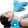 Neck And Shoulder Relaxer; Cervical Traction Device For TMJ Pain Relief And Cervical Spine Alignment; Chiropractic Pillow Neck Stretch