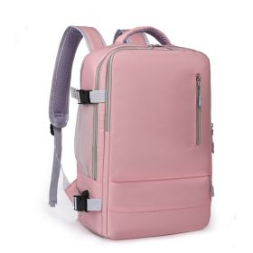 Backpack Women's Large Capacity Lightweight For Going Out (Option: Vertical Pull Pink)