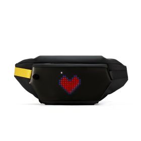 Men's LED Cool Waist Bag DIY Edit Crossbody (Option: Black-USB)