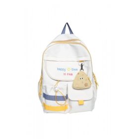 Japanese High School Junior School Backpack (Color: White)