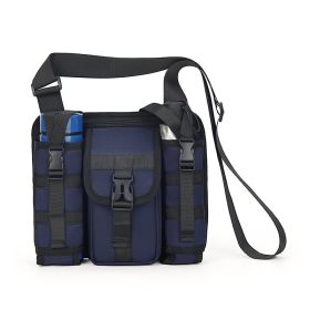 Men's Fashion Leisure Travel Shoulder Messenger Bag (Color: Blue)