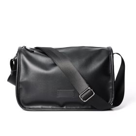 Youth Riding Crossbody Small Square Bag Simple Fashion Messenger Bag Large Capacity (Color: Black)