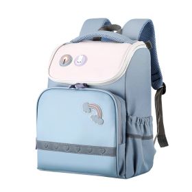 Portable Burden Alleviation Breathable Children's Backpack (Option: Light Blue-Large)